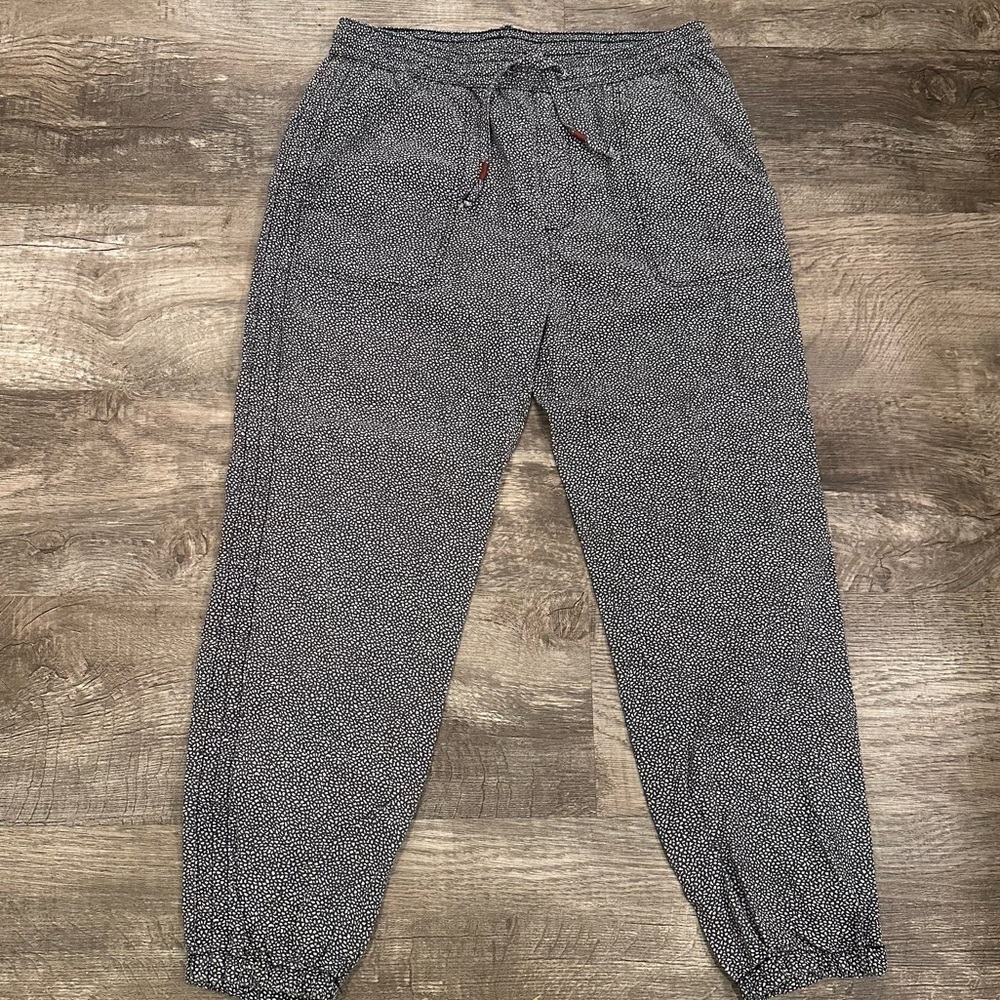 Anthropologie Black and White Patterned Joggers‎